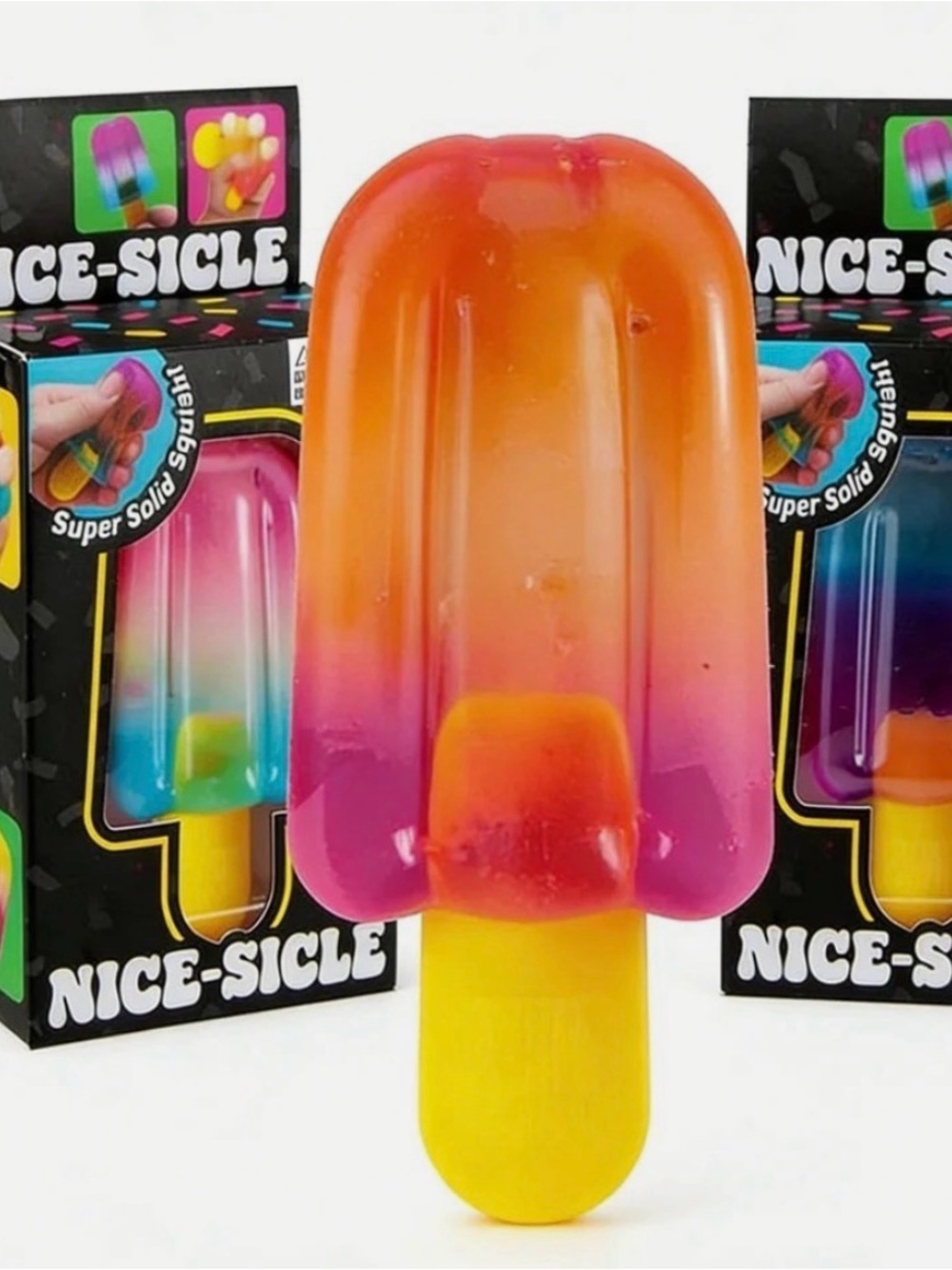 Orange and Pink Popsicle Squishy Party Favor